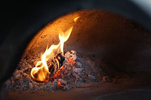 Pizza prepared on the wood - Puerto Banus