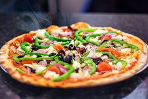 Pizza prepared on the wood - Puerto Banus