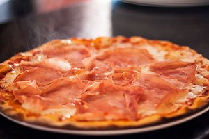 Pizza prepared on the wood - Puerto Banus