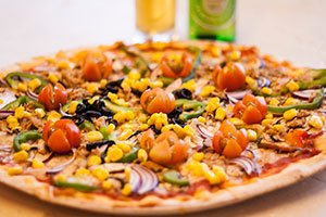 Pizza prepared on the wood - Puerto Banus