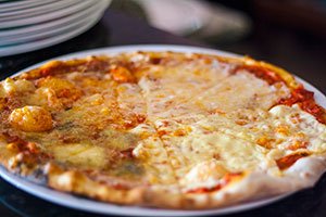 Pizza prepared on the wood - Puerto Banus